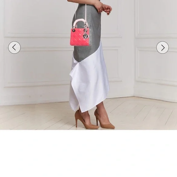 Dior Pink and Gray Mini Quilted Bag with silver Hardware - Picture 4 of 17